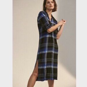 Anthropologie Cloth & Stone Geri Plaid Maxi Dress